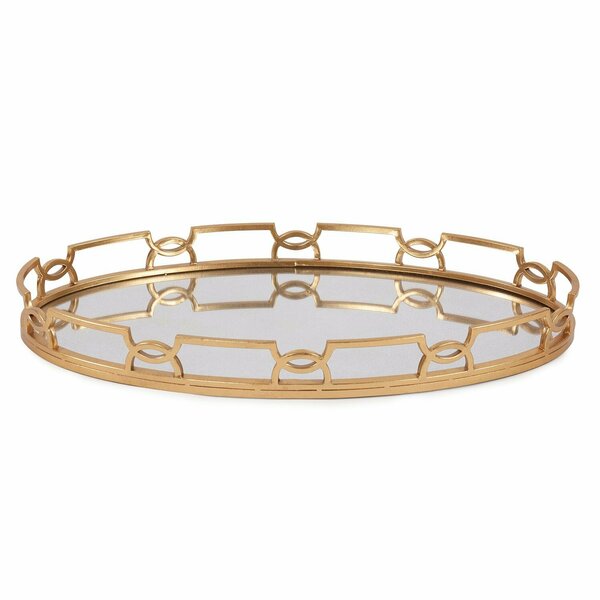 Howard Elliott Bright Gold Metal Tray 11222